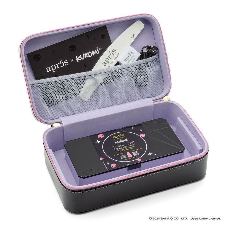 Apres Gel X Nail Extension Kit - Professional Salon Quality Nail Tips with Kuromi Design for Long-Lasting Manicures | Perfect for Home DIY, Bridal Nails, Special Occasions & Nail Art Enthusiasts