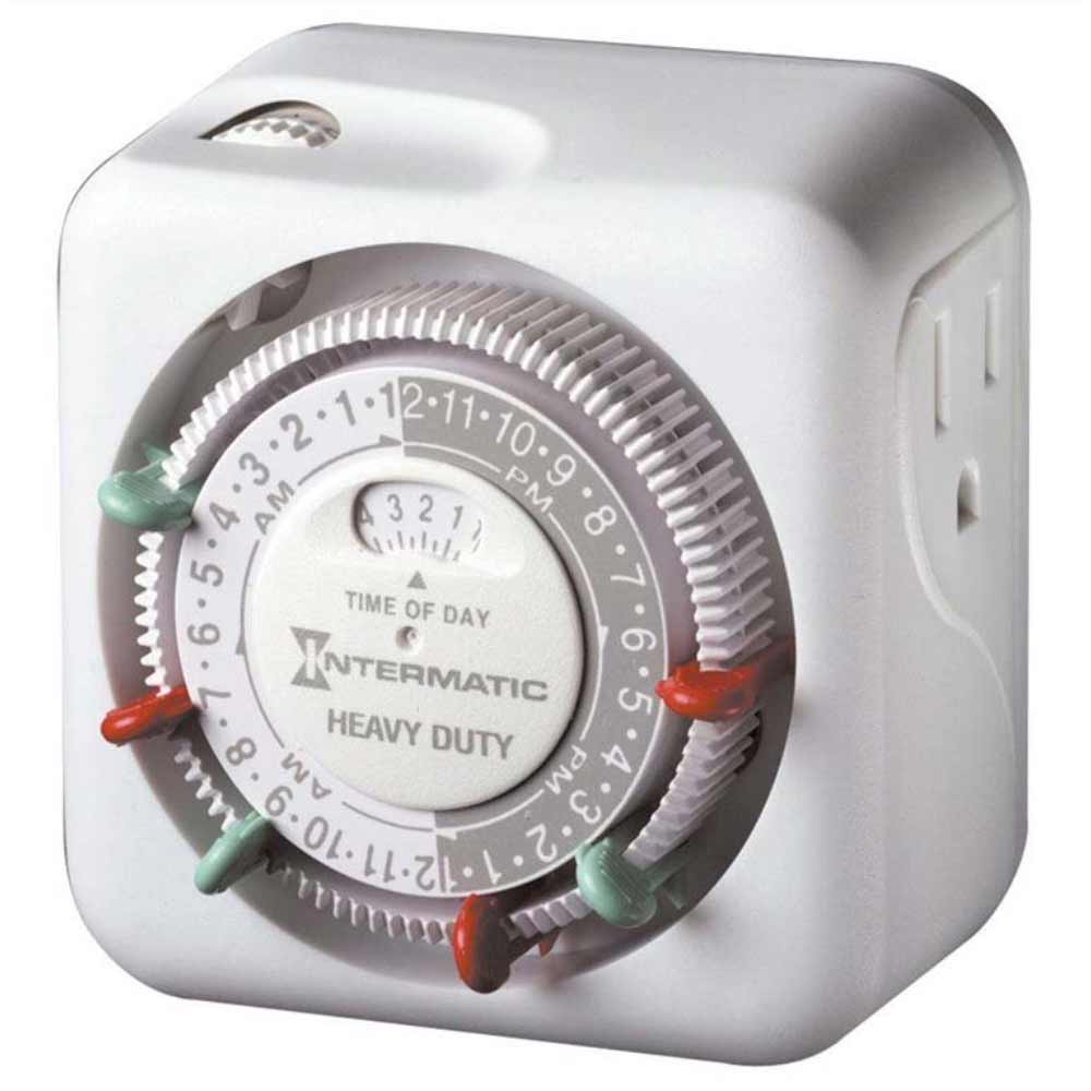 24 Hour Heavy Duty Indoor Mechanical Plug In Timer - Programmable Outlet Timer for Lights, Appliances & Holiday Decorations - Perfect for Home, Office & Energy Saving Use