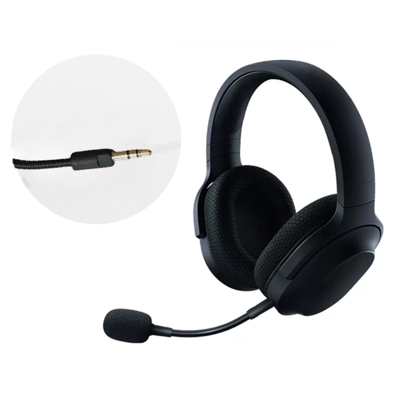 Detachable 3.5mm Boom Microphone for BarracudaX Headset - Plug & Play Windproof Foam Mic with Noise Cancellation - Flexible & Stylish Design for Gaming, Streaming & Online Meetings