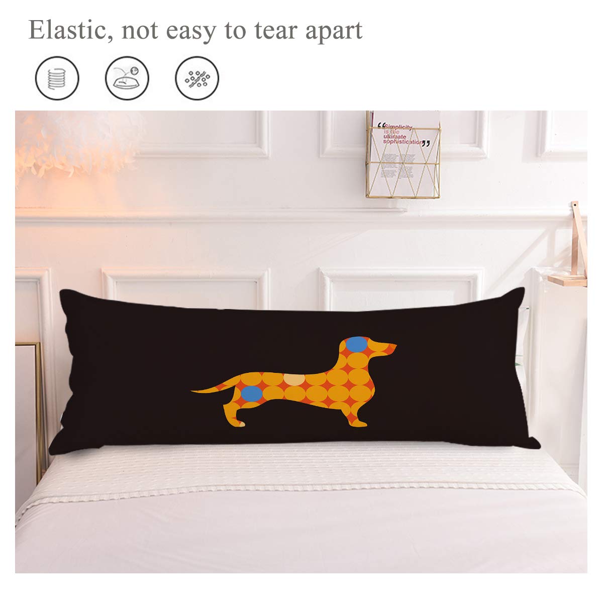 **Dachshund Dog Pillow Cover 21x54