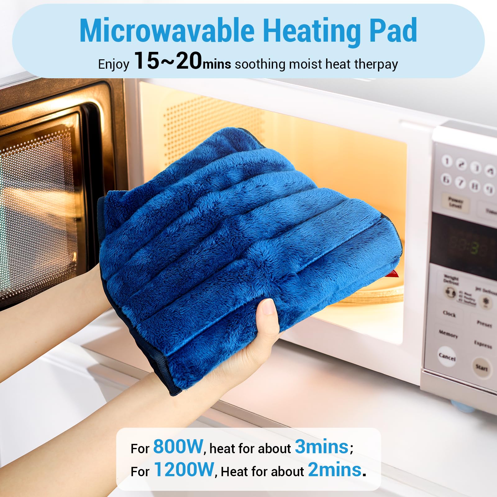 Comfytemp Microwavable Heating Pad for Back Pain Relief - 2.5LB Moist Heat Therapy for Cramps, Sciatica, Waist, Stomach & Muscle Aches | FSA/HSA Eligible | Wearable Hot Pack for Home, Office & Travel Use