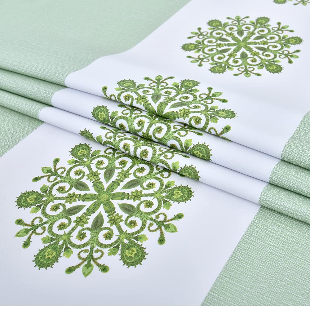 Zobesta Waterproof PVC Vinyl Tablecloth for Rectangle Tables - 55 x 70 Inch Green Plastic Table Cover (Fits 4-6 Seats) - Perfect for Outdoor Dining, Picnics, and Party Decorations
