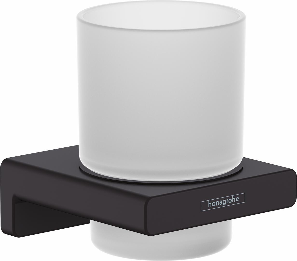 AddStoris Toothbrush Tumbler - Matte Black 41749670 Hansgrohe | Travel-Friendly Toothbrush Holder for Bathroom, Office & Gym | Compact & Stylish Design