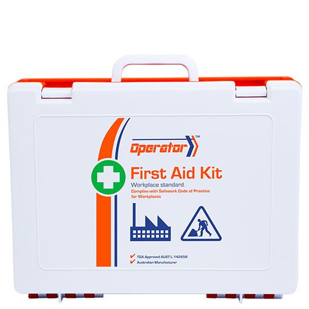 OPERATOR 5 Series Heavy-Duty Plastic First Aid Kit - 26.3 x 34.7 x 11cm Compact Medical Emergency Kit for Home, Car, Workplace & Outdoor Adventures