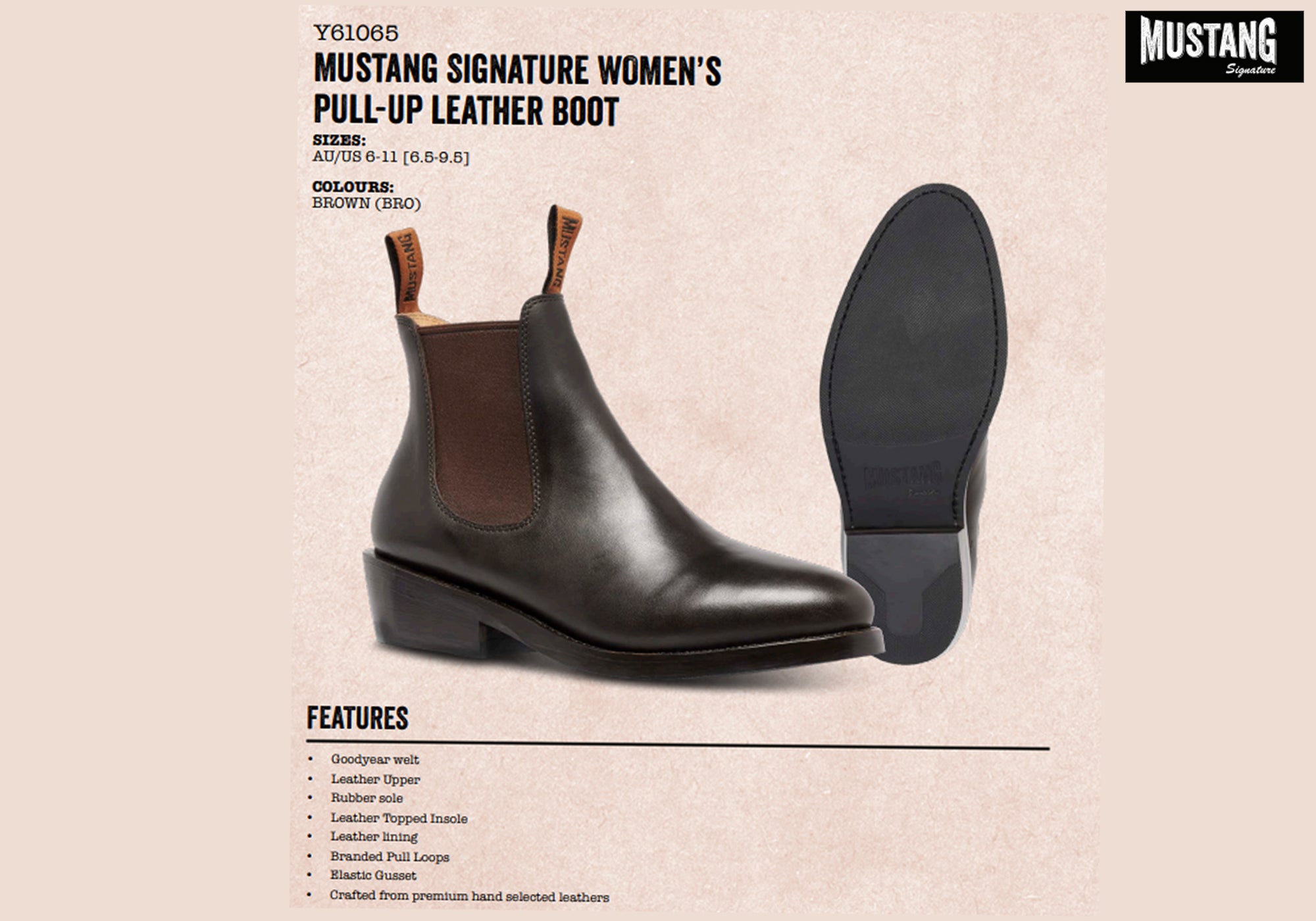 Mustang Women's Signature Pull Up Brown Leather Boots - Stylish & Comfortable Ankle Boots for Casual Wear, Work & Outdoor Activities