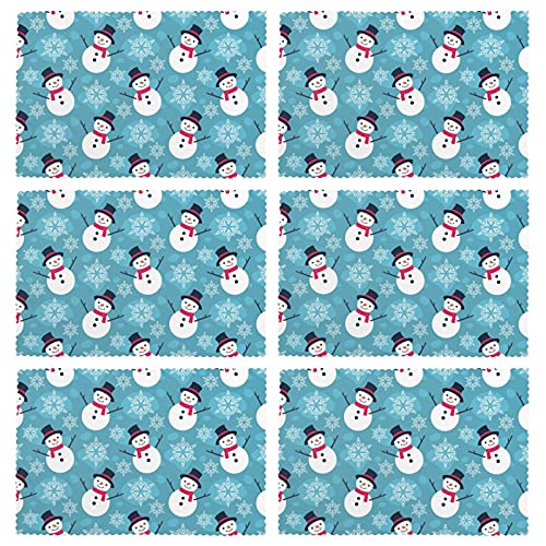 Christmas Snowman Blue