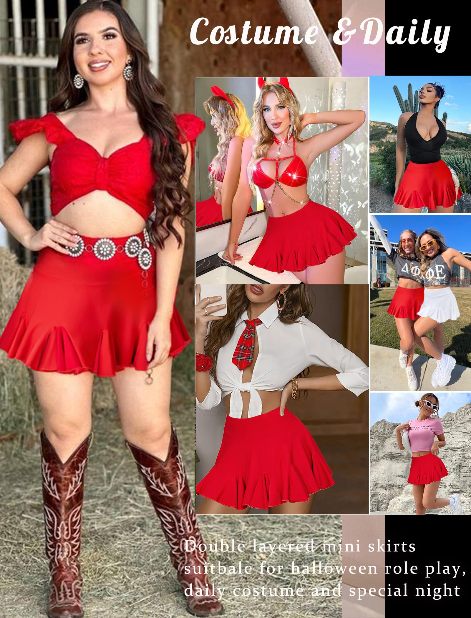 **Avidlove Women's Sexy Mini Skirt - High Waist Pleated Skater Skirt with Ruffle Trim for Night Out & Lingerie**    **优化点说明（仅示例，实际无需返回）：**   1. **品牌前置** + **核心关键词**（Mini Skirt/Women）提升搜索权重   2. **材质/设计亮点**（Pleated/Ruffle Trim）增加长尾词覆盖   3. **场景延伸**（Night Out & Lingerie）吸引目标用户点击