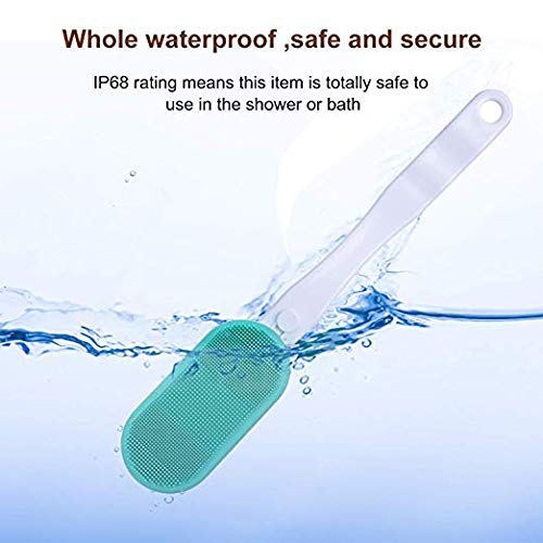 LAVNIK Silicone Bath Brush - Waterproof Electric Facial & Body Cleansing Kit with Long Handle - Exfoliating Brush for Dry Skin, Shower & Bath - Perfect for Men & Women - Ideal for Spa Days & At-Home Skincare Routines