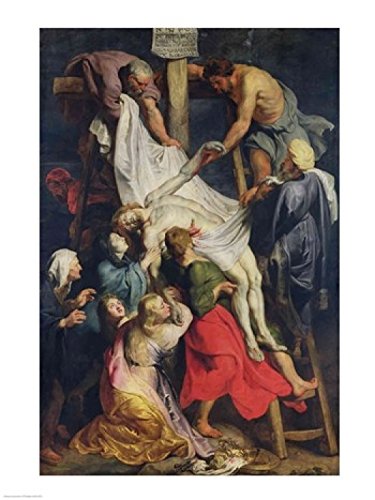 Peter Paul Rubens 'Descent from The Cross 1617' Art Poster Print - 24x36 Inch Large Wall Decor for Home, Office & Gallery - Famous Baroque Religious Painting Reproduction