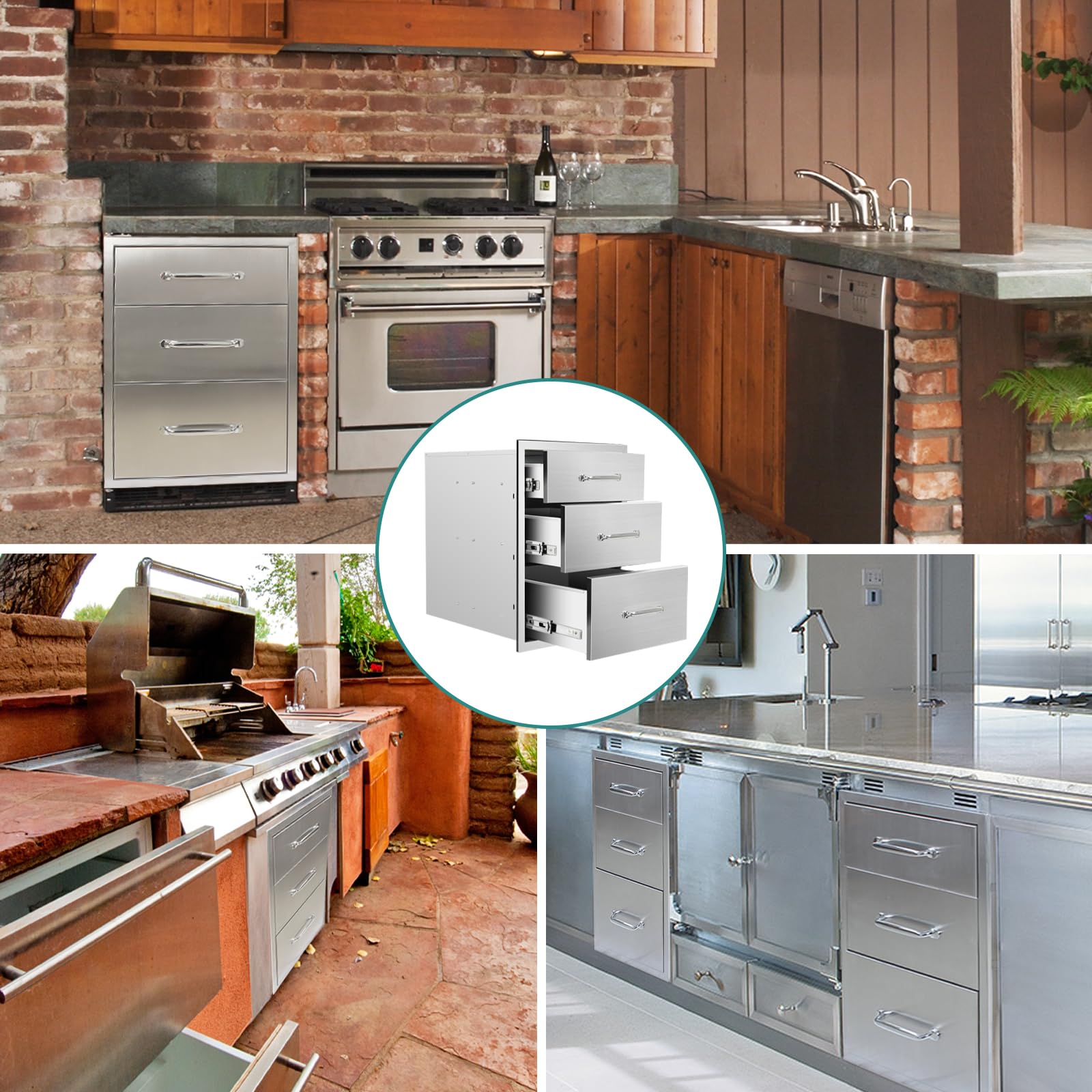 Stainless Steel Outdoor Kitchen Drawers 18