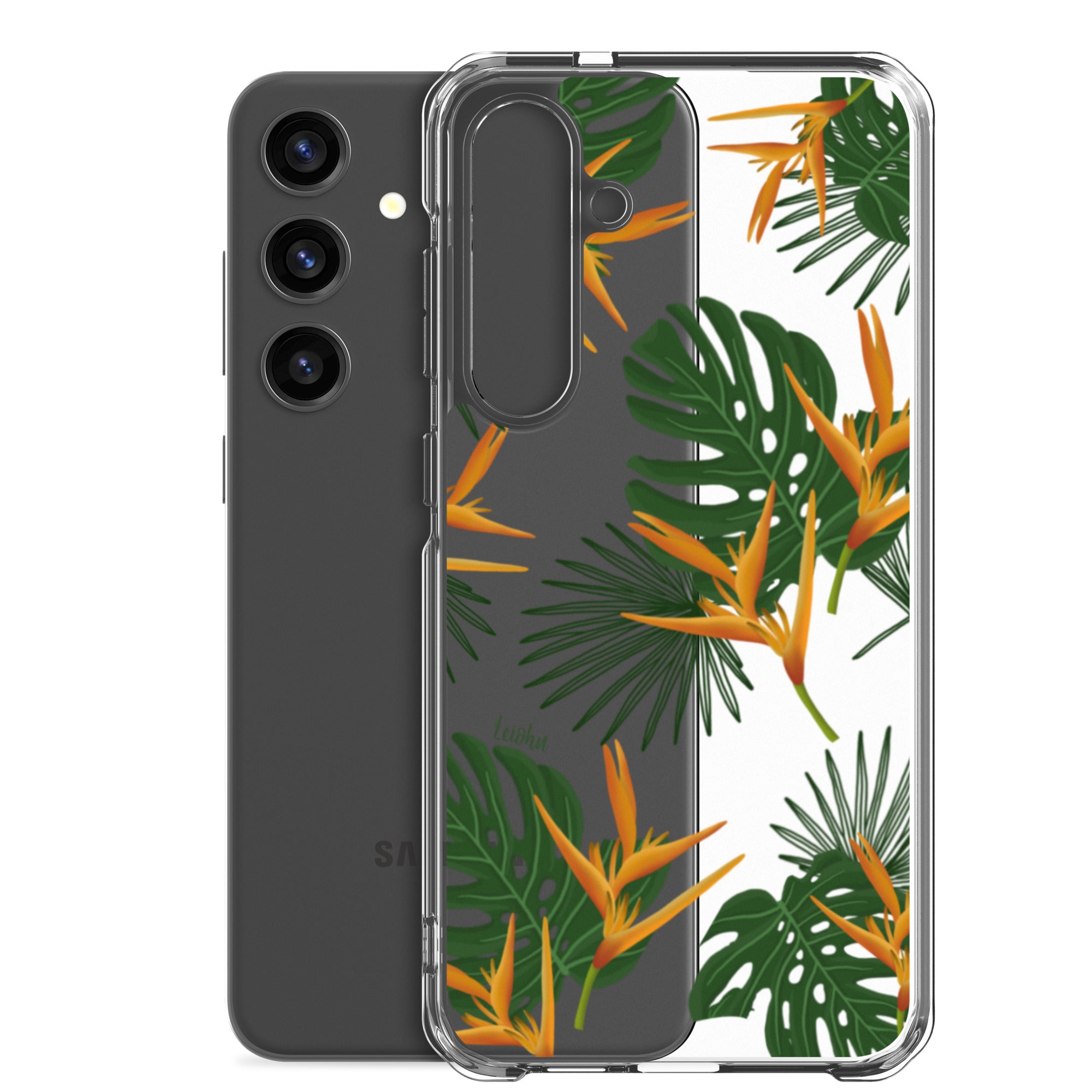 Vintage Paradise Clear Protective Case for Samsung Galaxy - Slim & Durable Phone Cover for Everyday Use & Travel