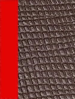 Saffiano Brown with Red