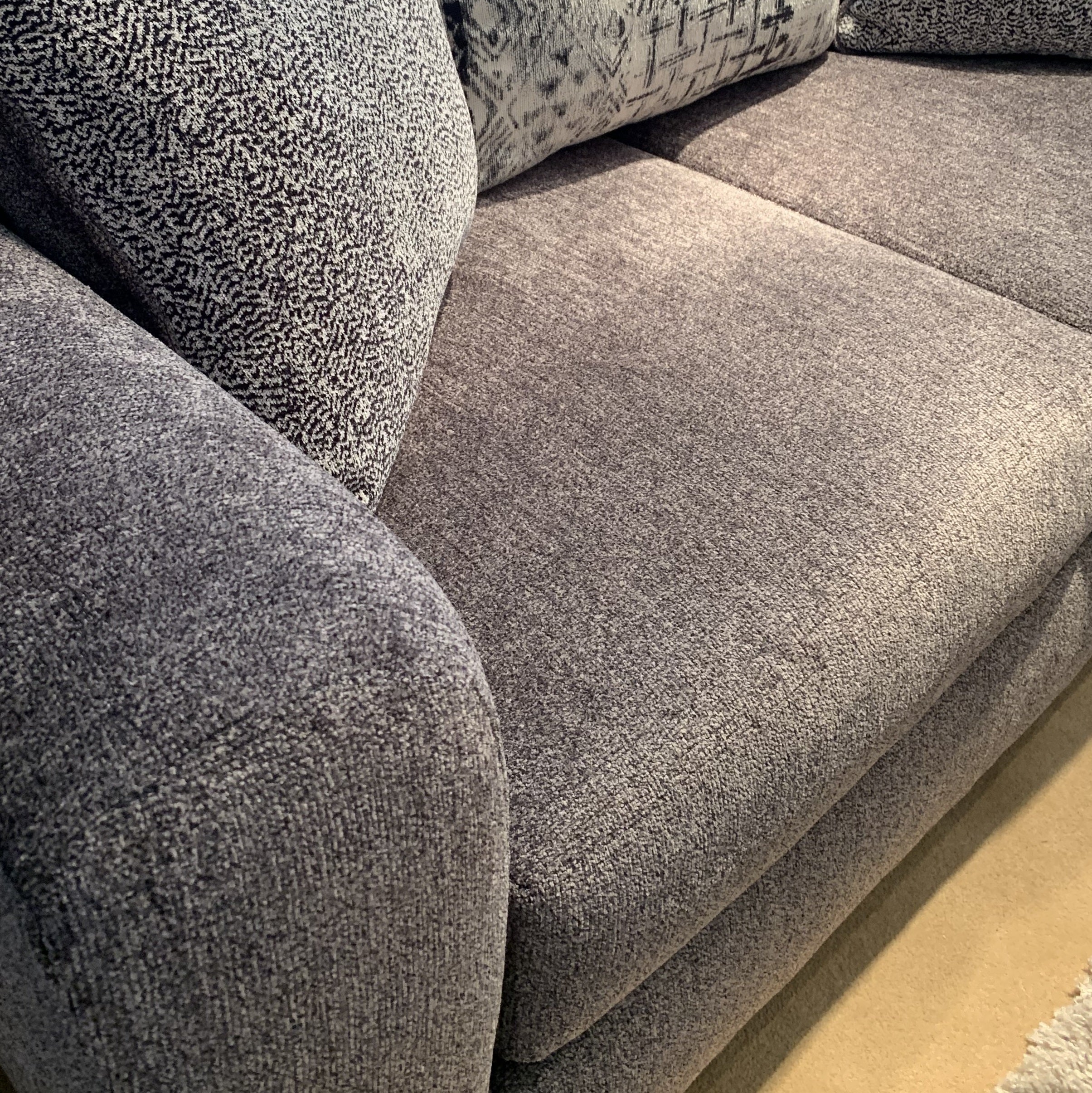 Davoz Upholstered Loveseat Sofa - Modern Stationary 2-Seater Couch with Soft Fabric in Slate Gray | Perfect for Living Room, Apartment & Small Spaces