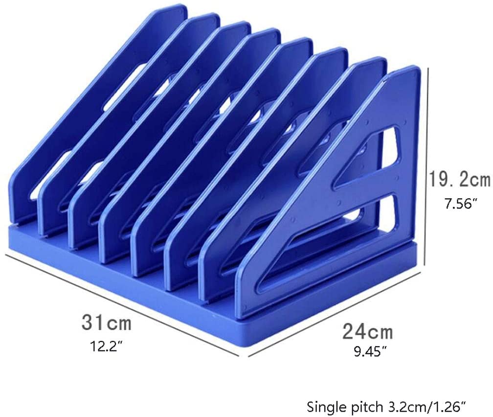 Plastic Bookends for Bookshelves - Desktop Organizer for Books, Magazines & Documents - 19.8x24.19cm - Perfect for Office, Home & School Organization