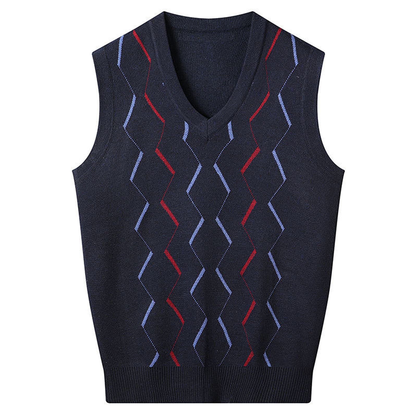 Men's Plaid Vest Sleeveless V-Neck Thin Pullover Sweater for Spring & Autumn | Casual Layering for Office, Outdoor & Travel