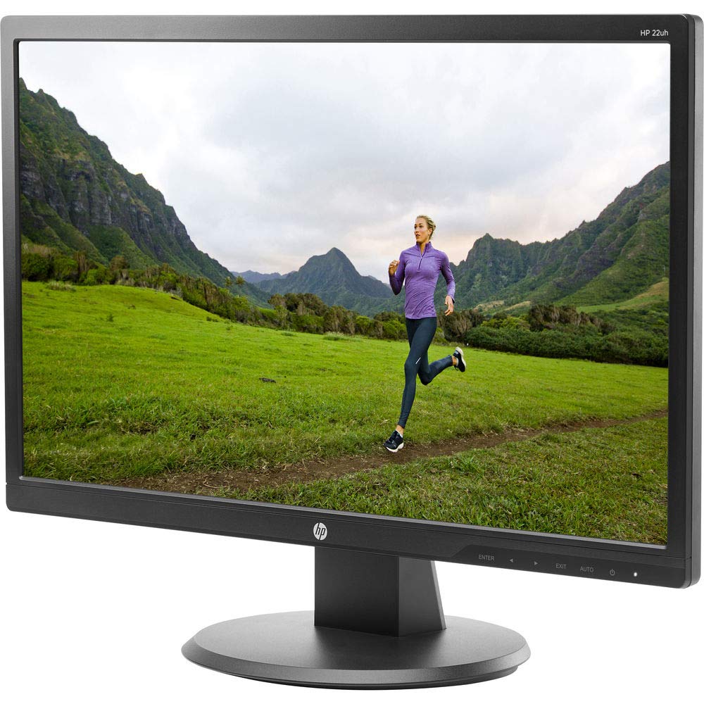 HP 22uh 21.5-inch Full HD 1080p LED Backlit LCD Monitor with HDMI & VGA Ports - L3N74AA#ABA - Perfect for Home Office, Gaming, and Business Use