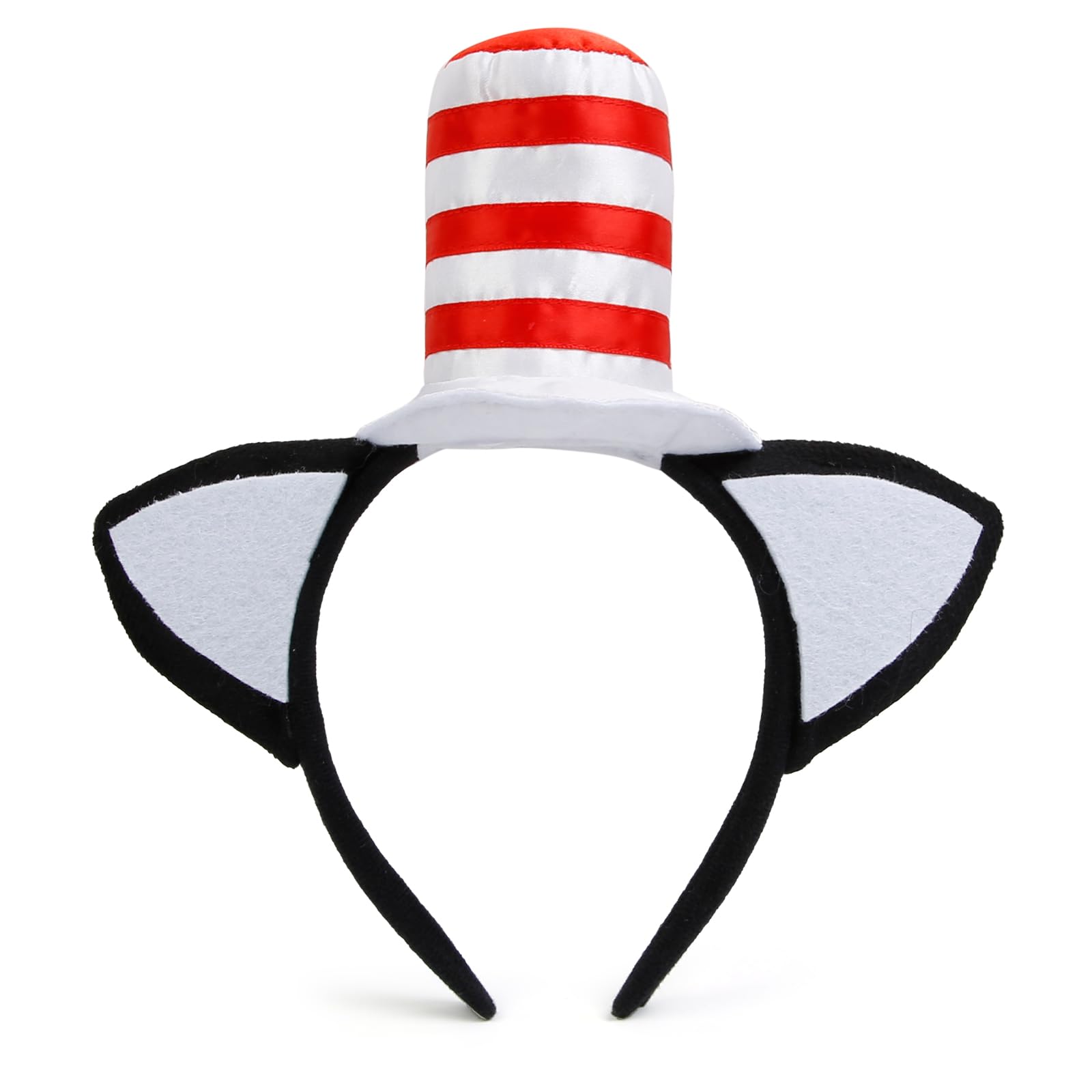 Cute Cat Ears Headband with Hat - Funny Halloween Costume Accessories for Women & Men | Perfect for Halloween Parties, Cosplay, and Themed Events