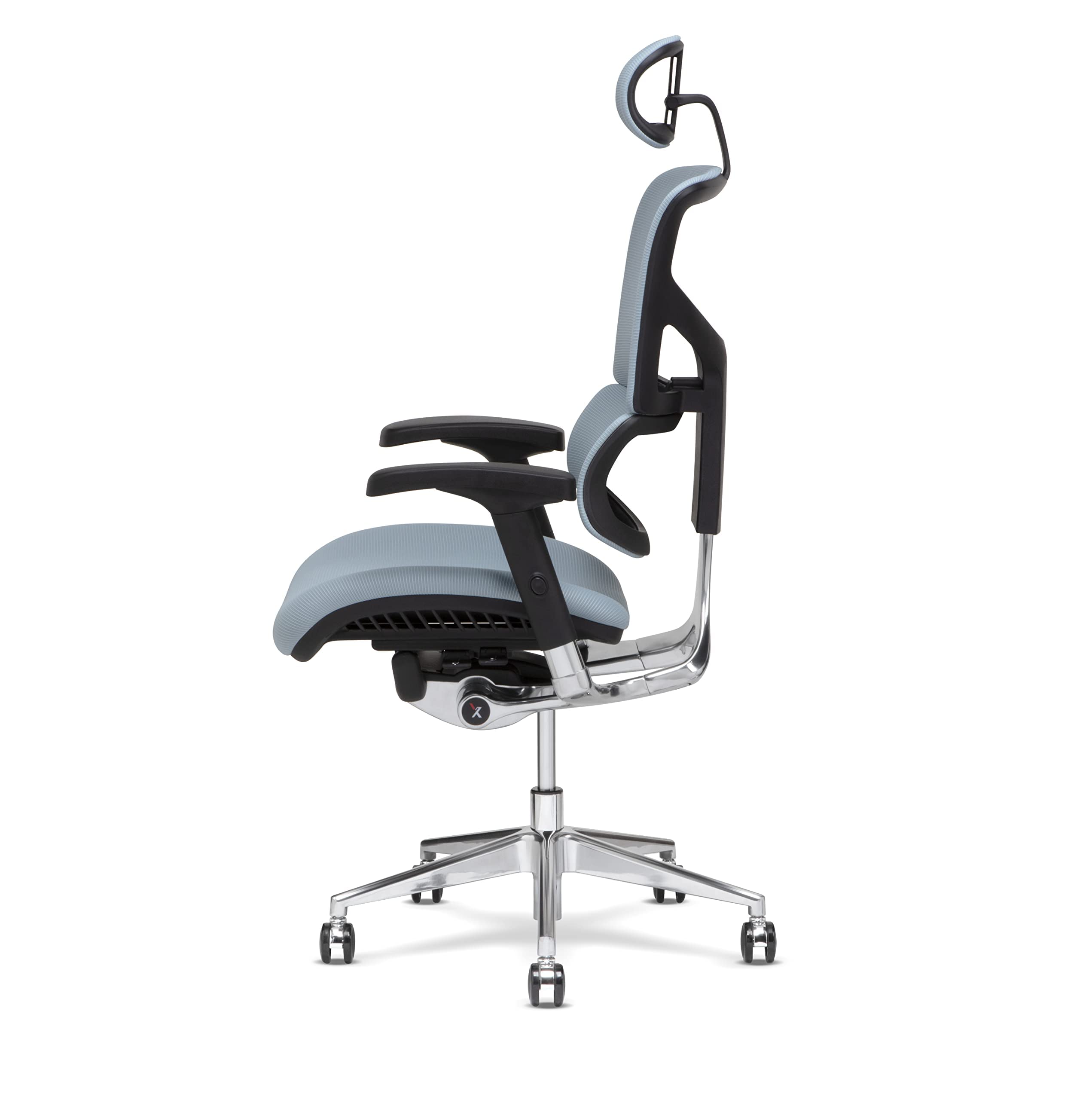 X-Chair X3 Executive Office Chair with Headrest - Premium Glacier A.T. R. Fabric, Dynamic Lumbar Support & Floating Recline Technology - Highly Adjustable Ergonomic Desk Chair for Home Office, Gaming & Professional Workspaces