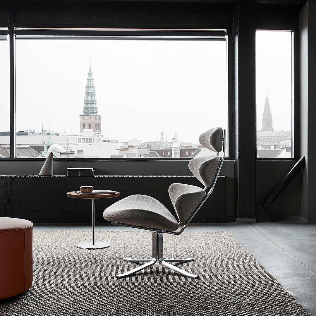 Erik Jørgensen Corona Swivel Lounge Chair - Modern Rotating Armchair for Living Room, Office & Lounge Areas - Premium Scandinavian Design Furniture for Home Decor