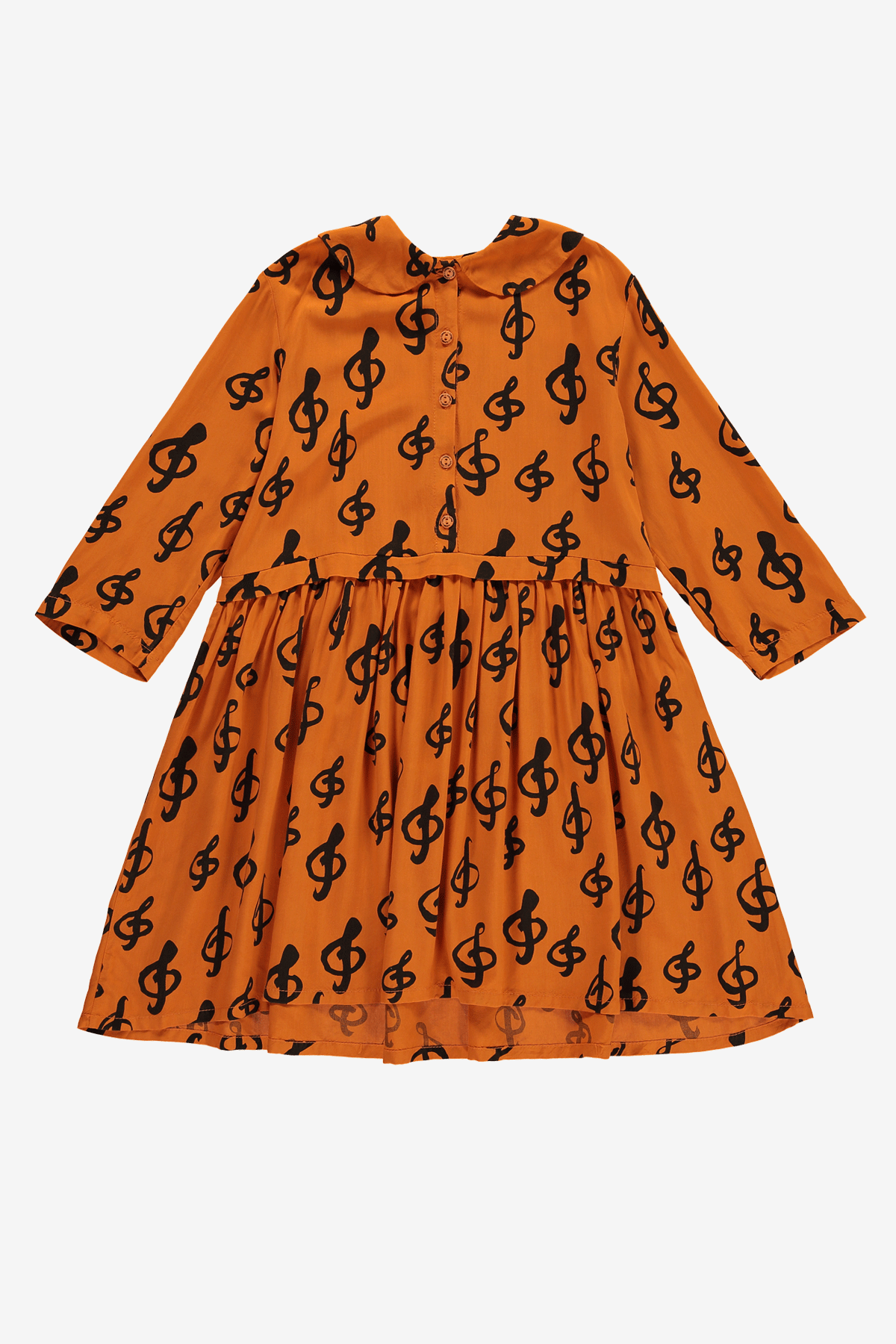 Beau Loves Music Collar Girls Dress - Size 4/5 - Cute Kids' Floral Dress for Birthday Party, School Concert & Special Occasions