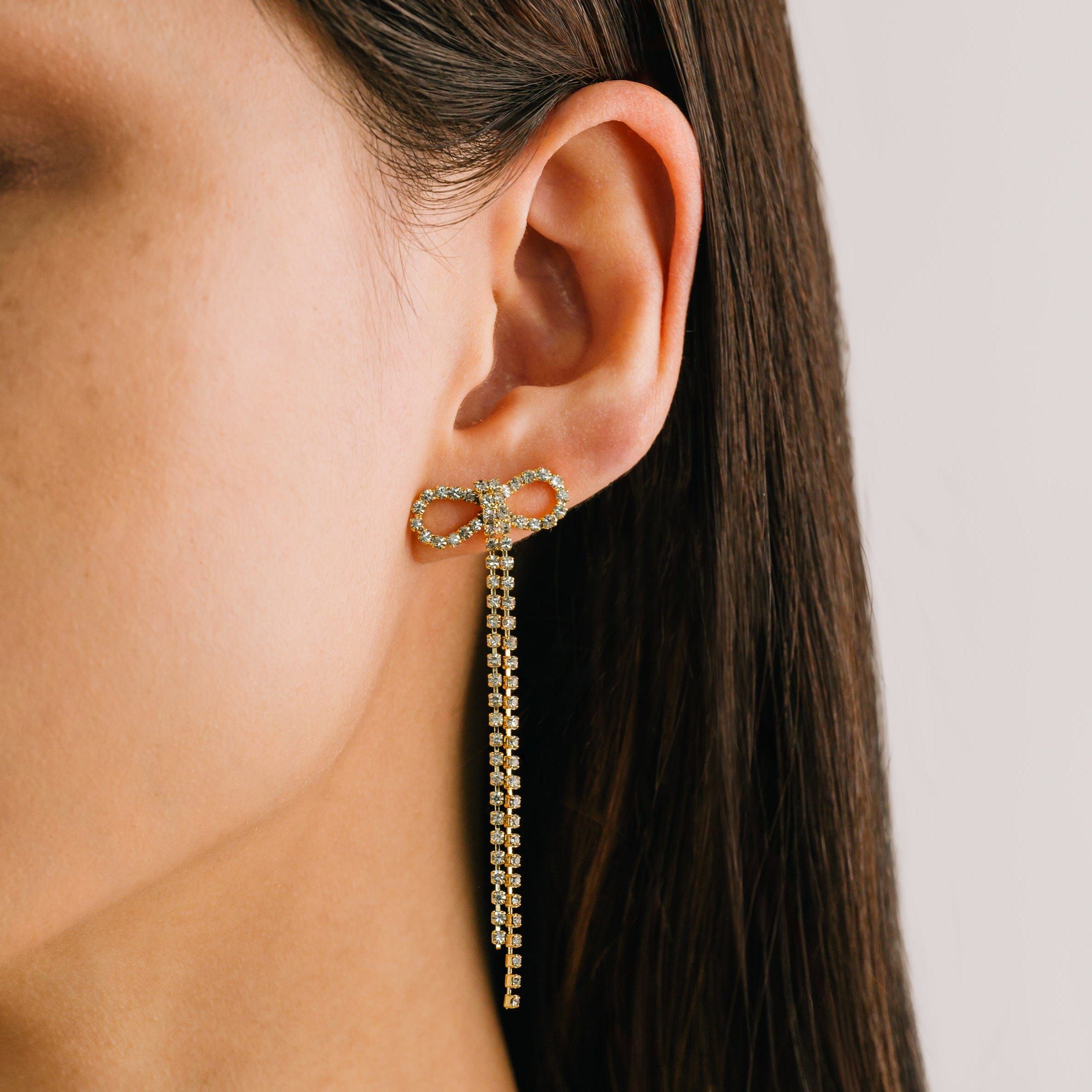 Luxury Bow Earrings for Women - Elegant Dainty Gold/Silver Jewelry Gift for Her - Perfect for Parties, Weddings & Everyday Wear