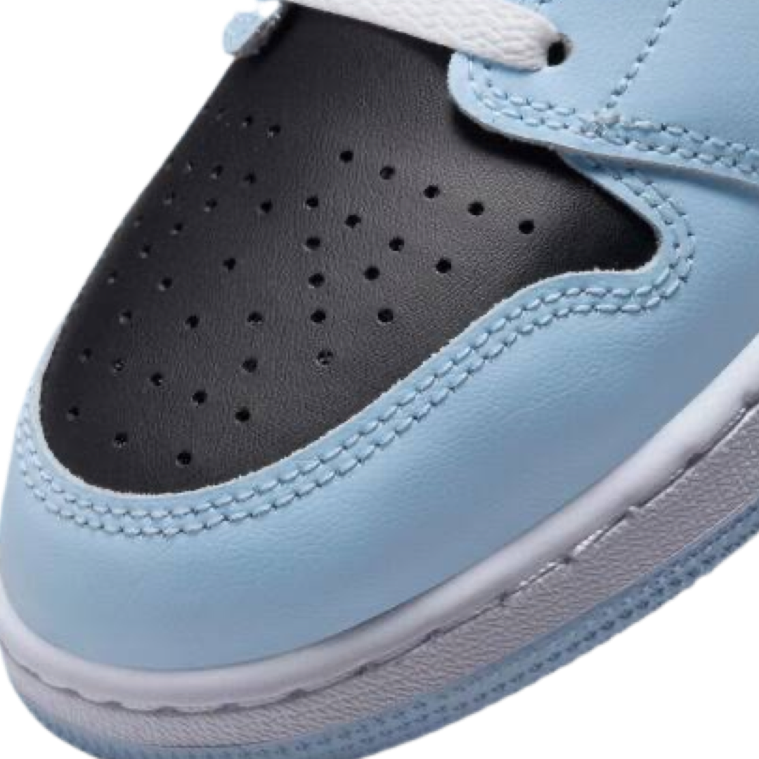 Air Jordan 1 Mid GS Sneakers in Ice Blue, UNC Black & University Blue - Perfect for Basketball, Streetwear & Casual Outfits