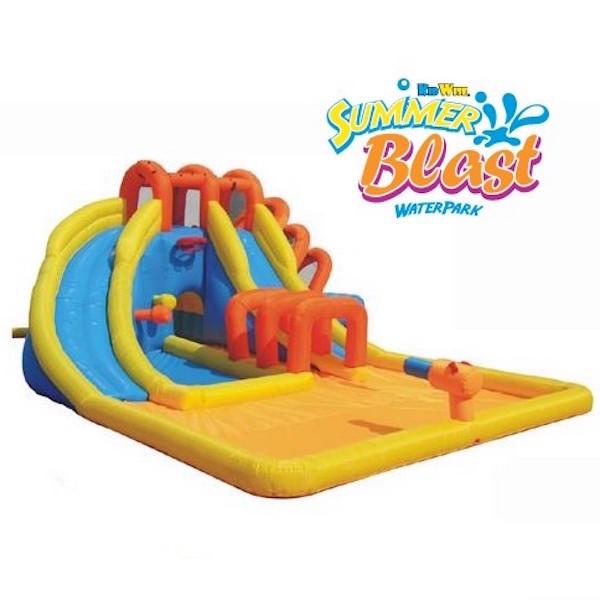 KidWise Summer Blast Waterpark - Inflatable Kids Water Slide for Backyard Fun, Outdoor Pool Party & Summer Activities | Perfect for Birthday Parties, Family Gatherings & Backyard Play
