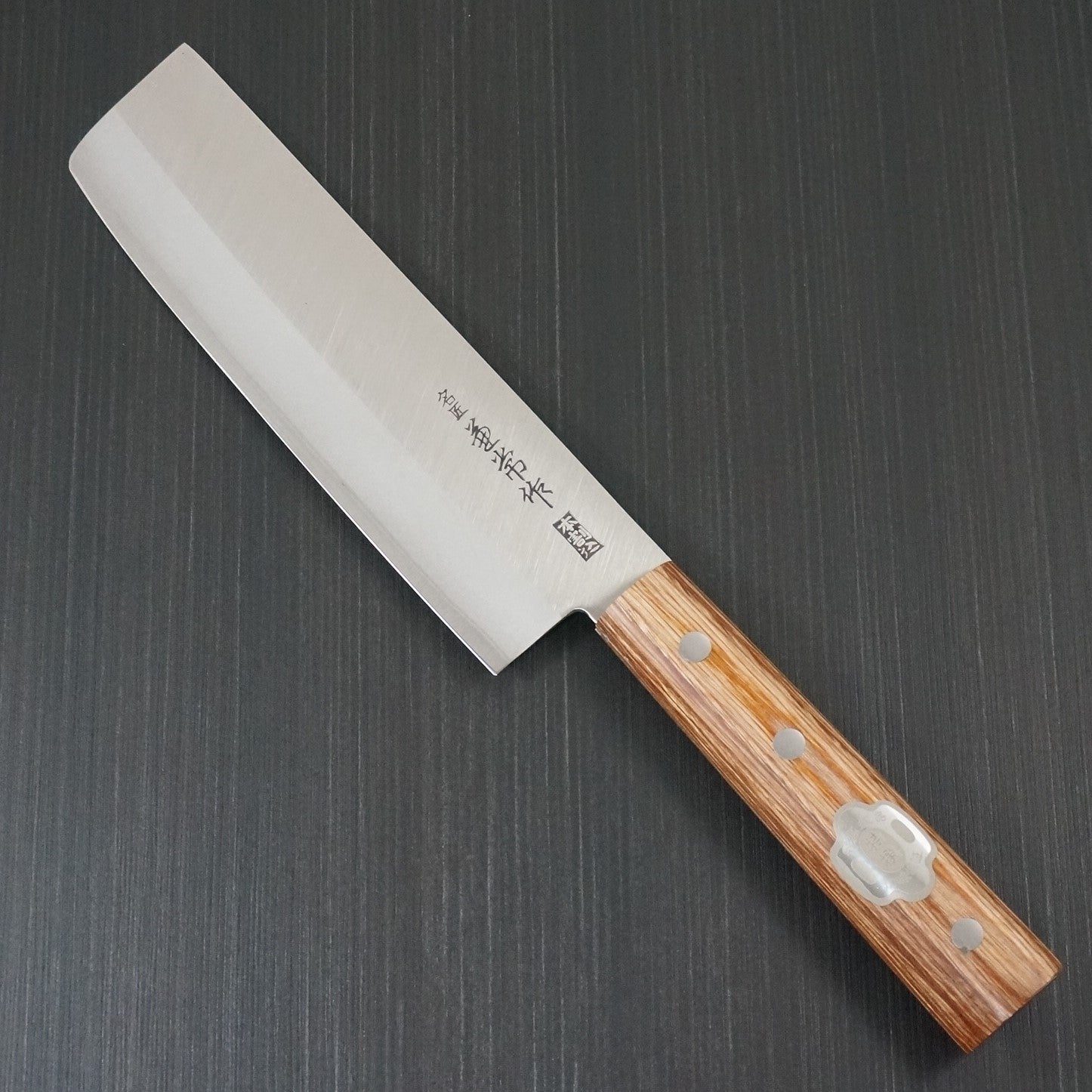 Premium Kanetsune Seki Takefu Shiro 2 Clad Stainless Steel Usuba Nakiri Knife 165mm - Japanese Vegetable & Sushi Knife for Professional Chefs & Home Cooking