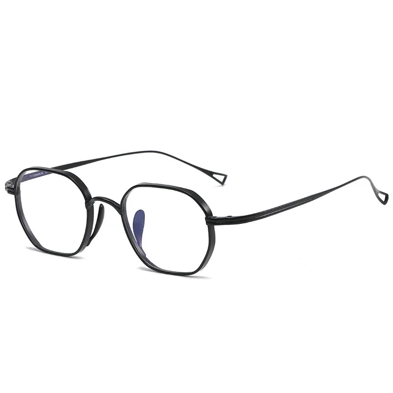 Aror Women's Full Rim Flat Top Polygon Titanium Eyeglasses Frame 49917 - Lightweight & Durable Eyewear for Work, Reading & Fashion