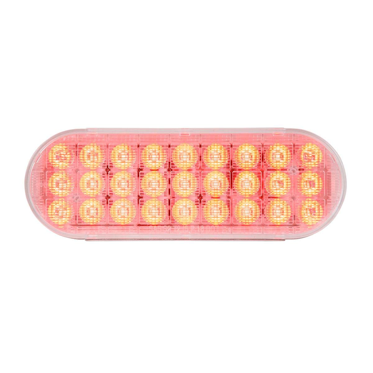 GG Grand General 74863 Oval Smart Dynamic Red/Clear 27 LED Sequential Sealed Light - High Visibility Turn Signal for Trucks, Trailers & RVs | Durable Weatherproof Design for Safe Night Driving
