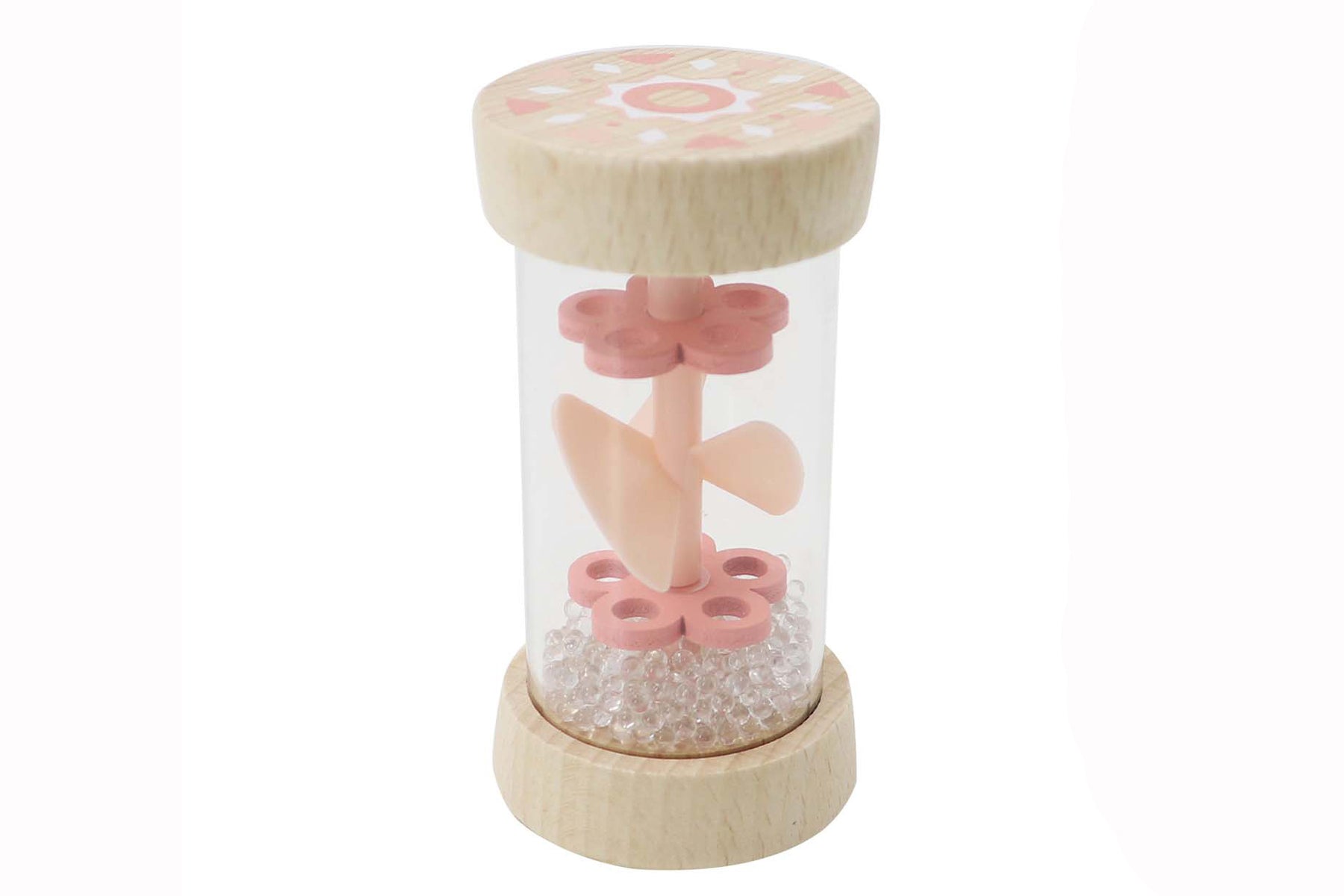 EcoWhirlie Wooden Baby Rattle Toy - Natural Wooden Shaker for Newborns & Infants - Perfect for Sensory Play, Teething & Early Learning Development
