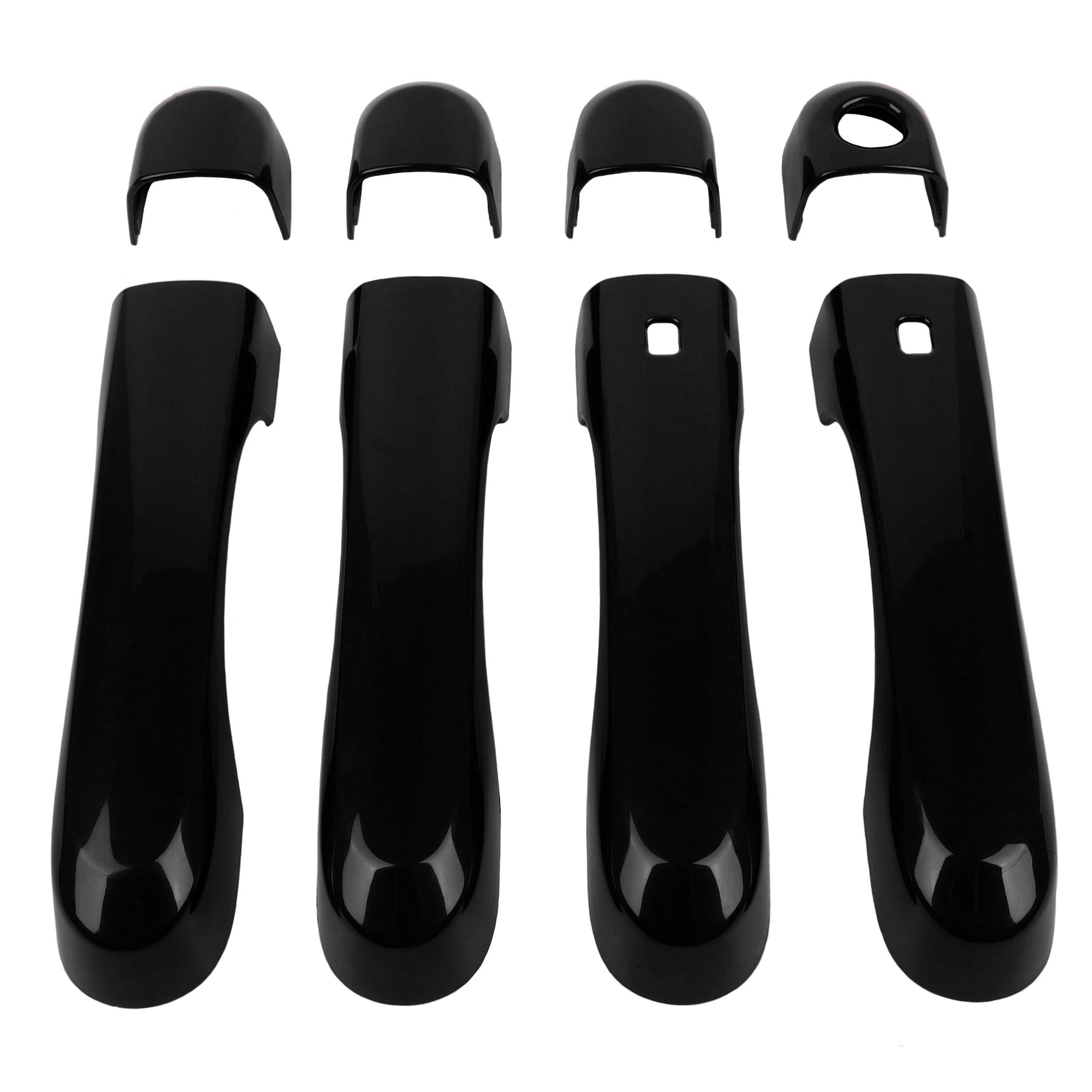 12-Piece Black Handle Cover with Smart Keyhole & Cup Bowl Cover Trim for Jeep Renegade - Interior Accessories for Car Protection & Style Upgrade
