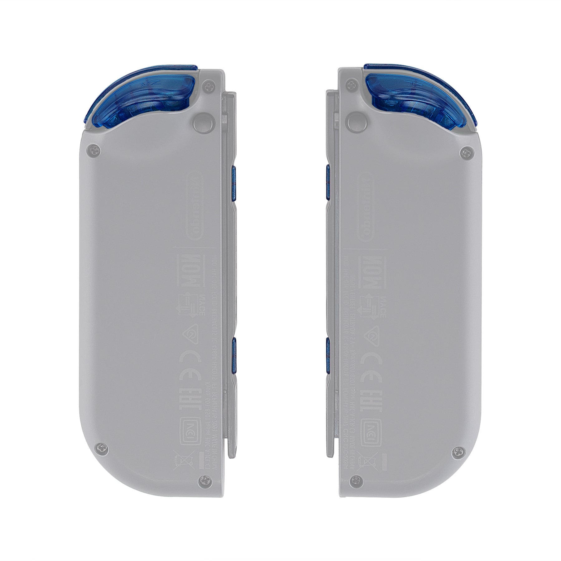 eXtremeRate D-Pad Replacement Buttons for Nintendo Switch Joy-Con - Transparent Clear Blue - Compatible with eXtremeRate D-Pad Shell | Gaming Accessories for Enhanced Switch Controller Experience