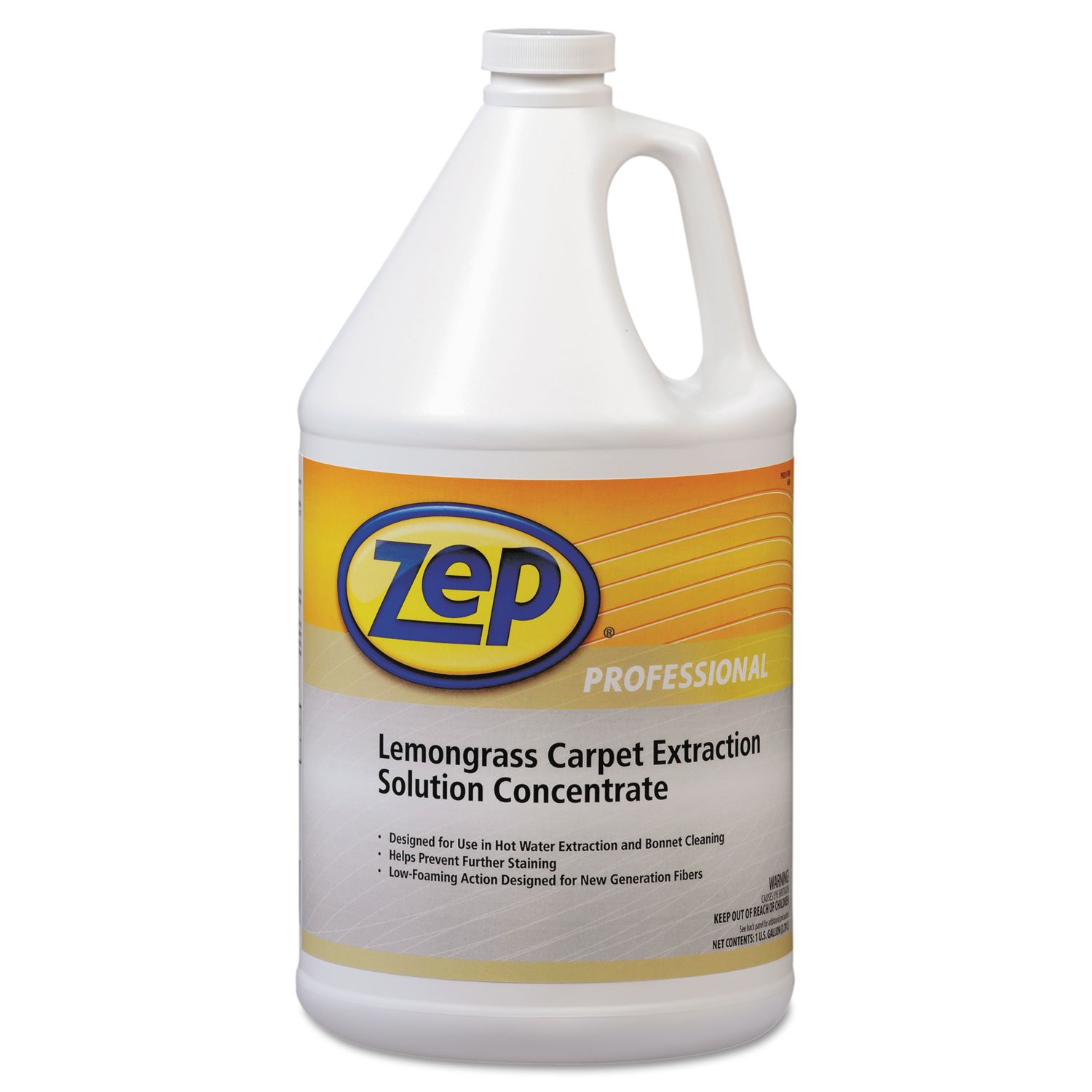 Zep 1041398EA Professional Carpet Extraction Cleaner - Lemongrass Scent, 1 Gallon Bottle for Deep Cleaning Carpets & Upholstery - Perfect for Home, Office & Commercial Use
