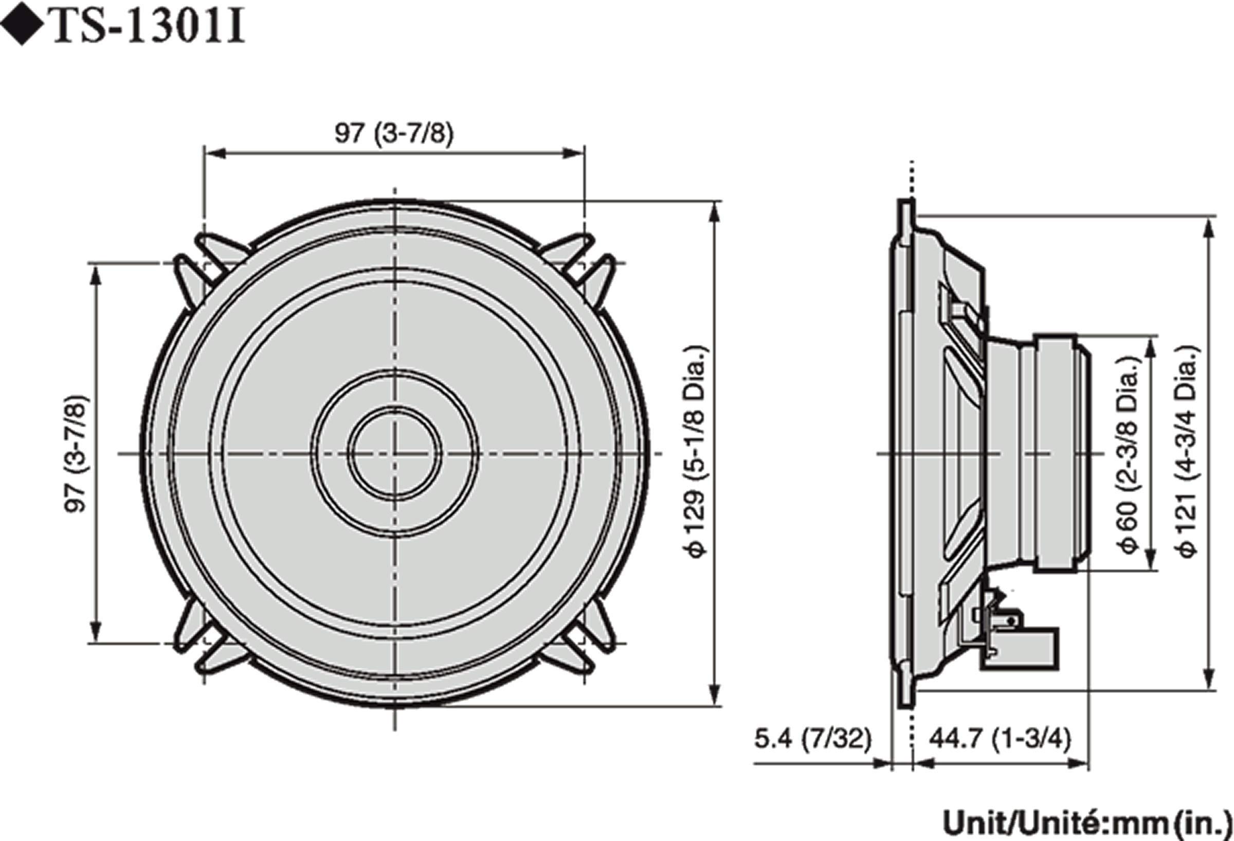 Pioneer TS-1301I 130W 2-Way Car Speakers - Custom-Adjustable Coaxial Audio System for Clear Sound | Perfect for Car Audio Upgrades, Truck Stereo Systems & DIY Installations