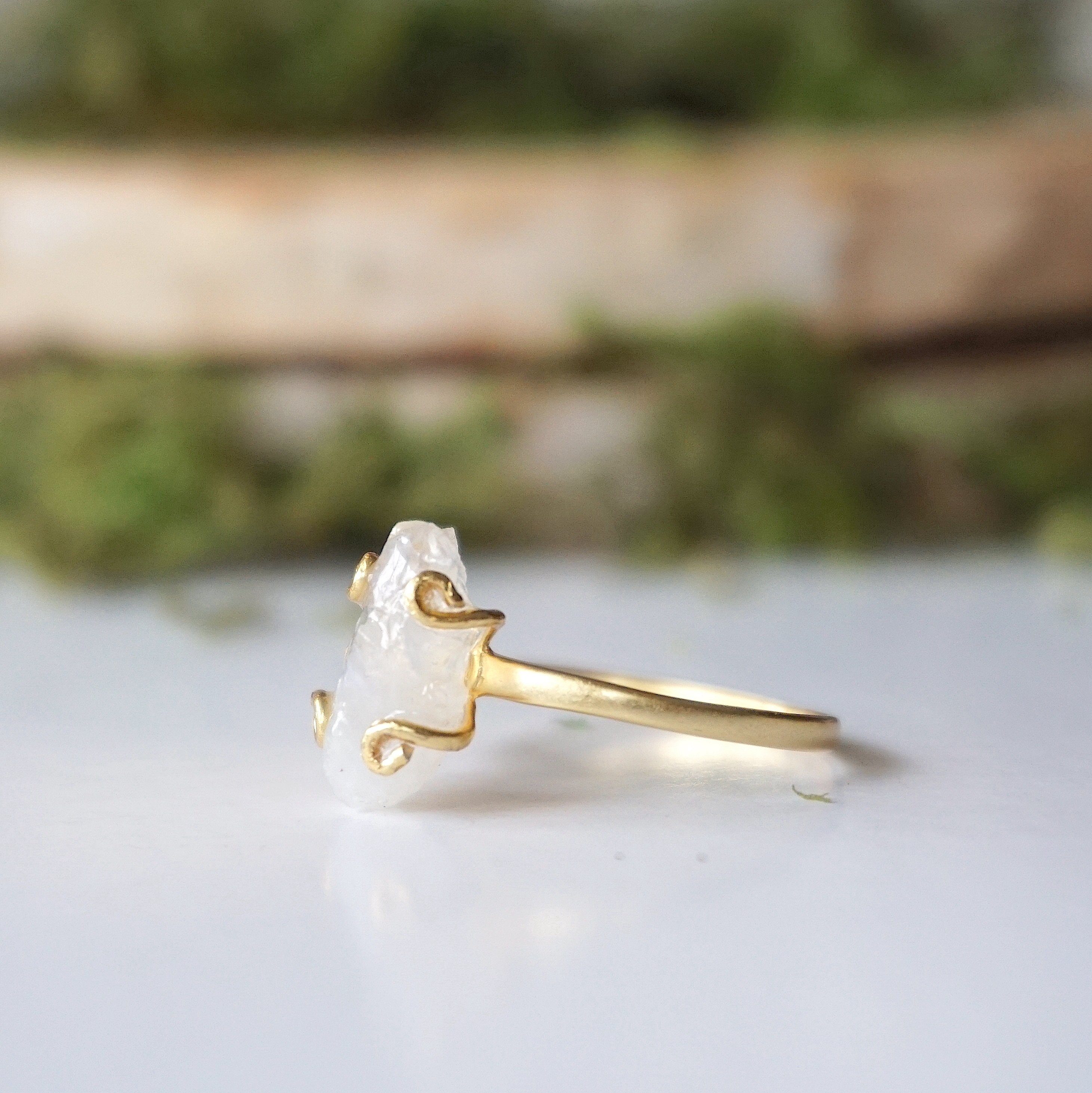 Adjustable Rainbow Moonstone Ring in 14K Gold Filled - Elegant Boho Jewelry for Women, Perfect for Everyday Wear, Gift Giving & Special Occasions