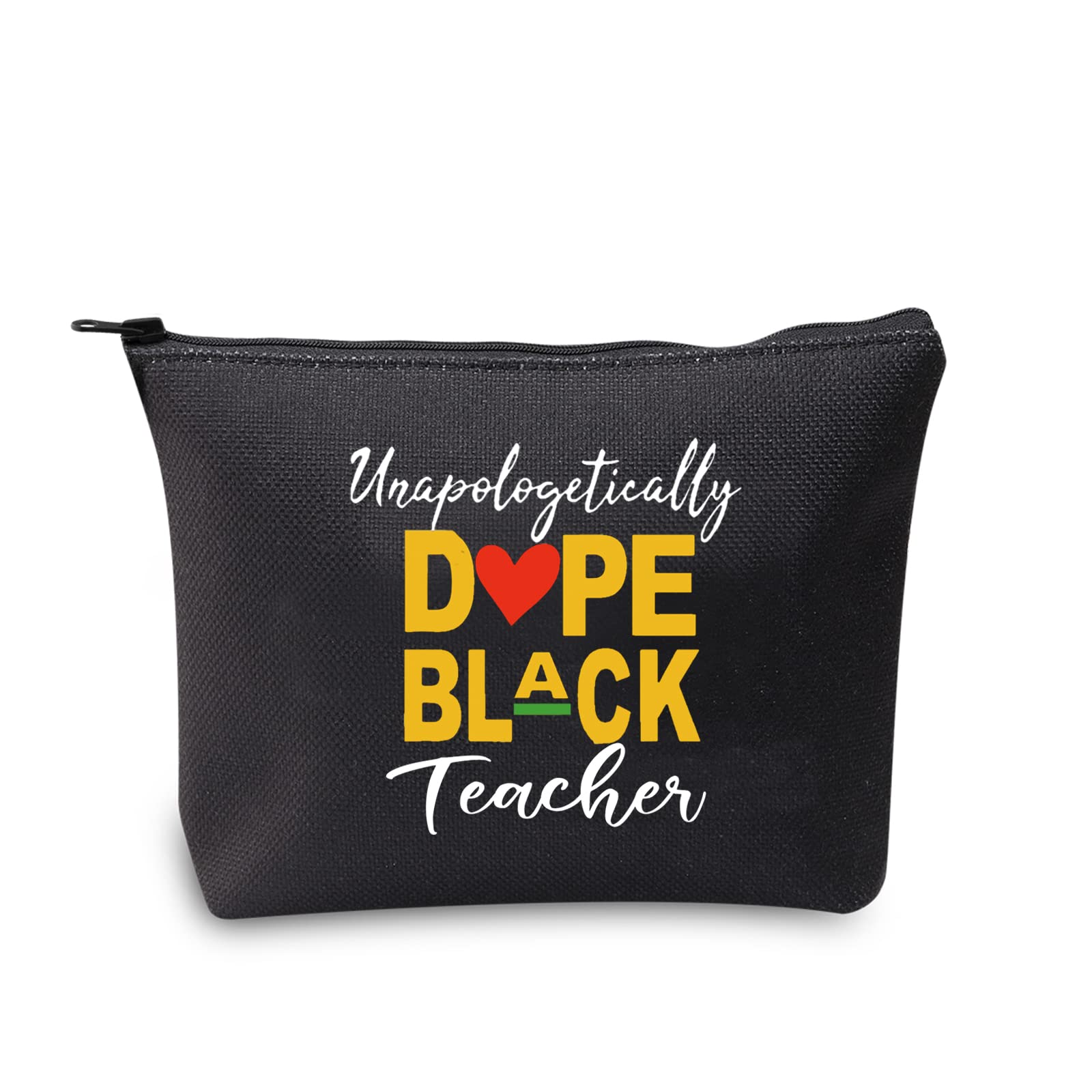G2TUP Afro Black Teacher Makeup Bag - African Pride Gift for Educators