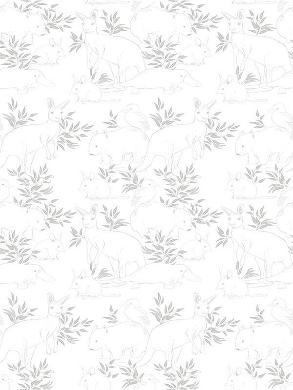Bushland Friends Wallpaper - Nature-Inspired Peel & Stick Wallpaper for Nursery, Kids Room & Home Decor - Easy to Install & Remove