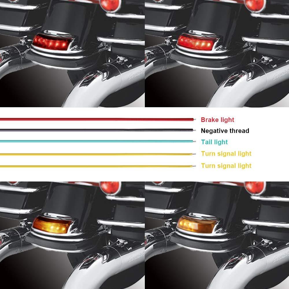 Eagle Lights LED Rear Fender Tip Upgrade Kit for 2009+ Harley Davidson Electra Glide Ultra Limited Road Glide - Enhanced Motorcycle Safety & Style for Night Riding & Customization