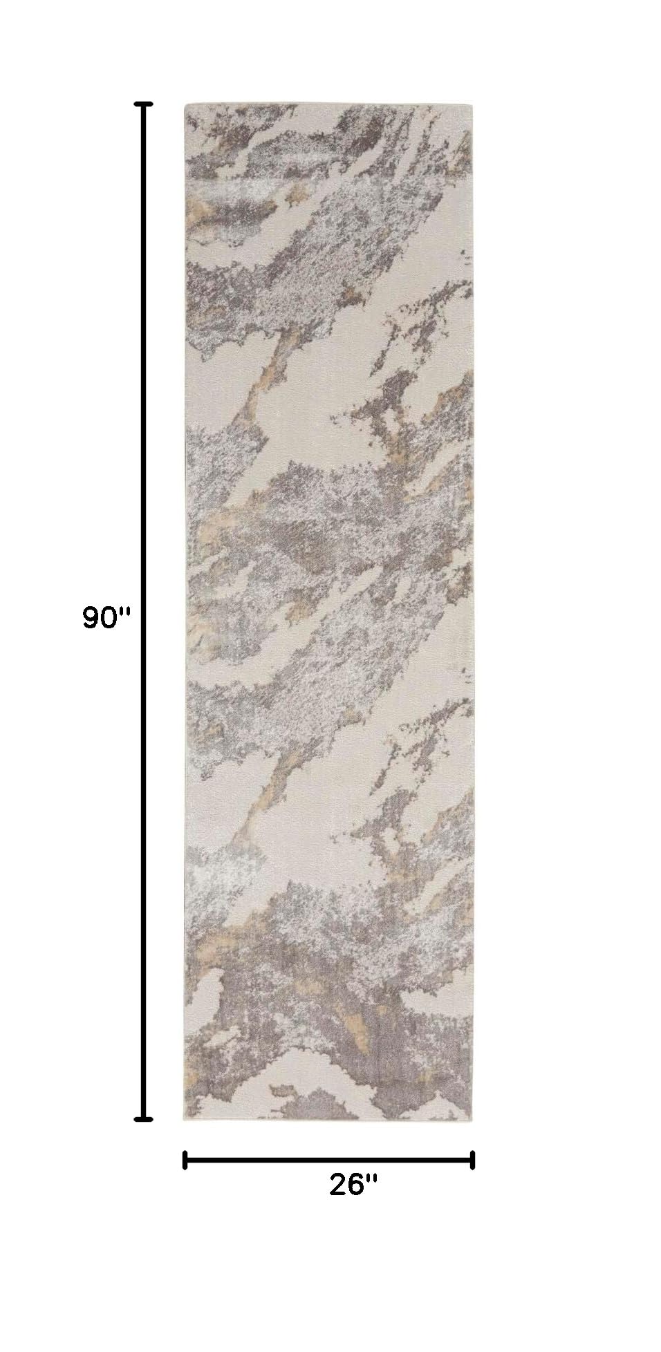 Nourison Sleek Textures Abstract Brown/Ivory 2'2