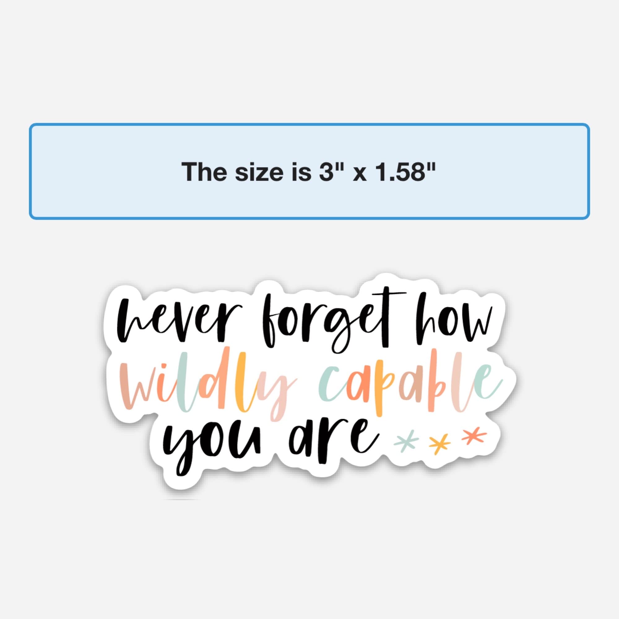 Cute Fridge Magnets with Inspirational Quotes - Never Forget How Wildly Capable You Are | Motivational Locker & Refrigerator Magnets for Home, Office & Gifts | Be Nice