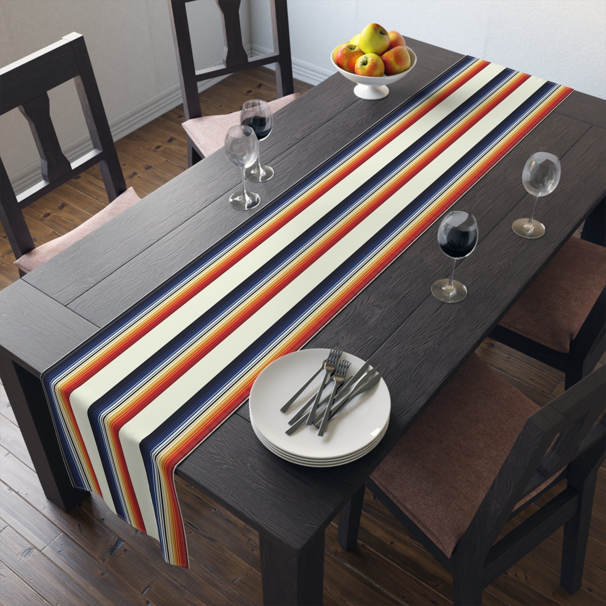 Premium Cotton & Polyester Table Runner with Mexican Southwestern Print - Perfect for Dining Tables, Kitchen Islands & Boho Home Decor
