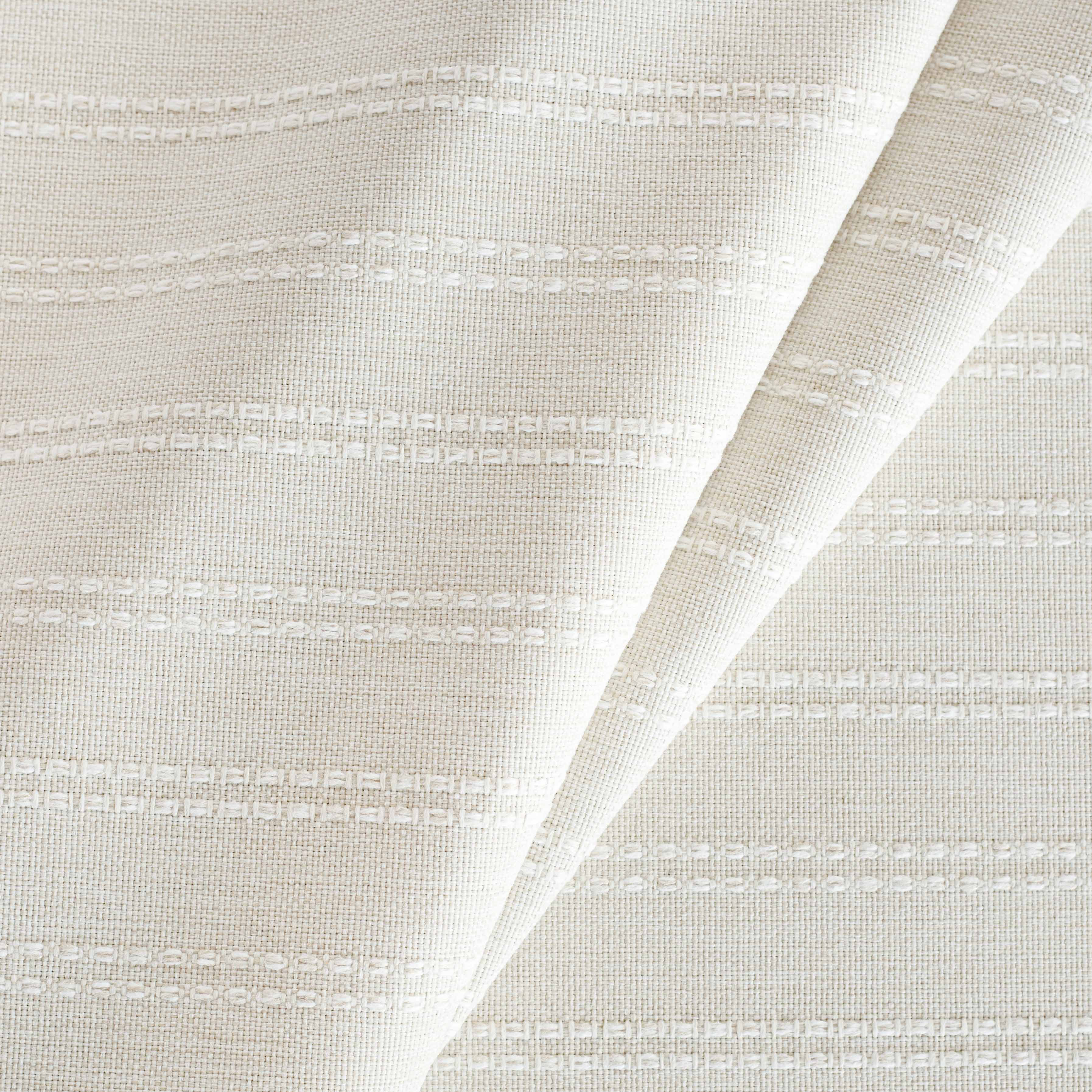 Elodie Stripe Fabric - Soft & Durable Upholstery Material in Salt Color - Perfect for Home Decor, DIY Projects & Furniture Restoration