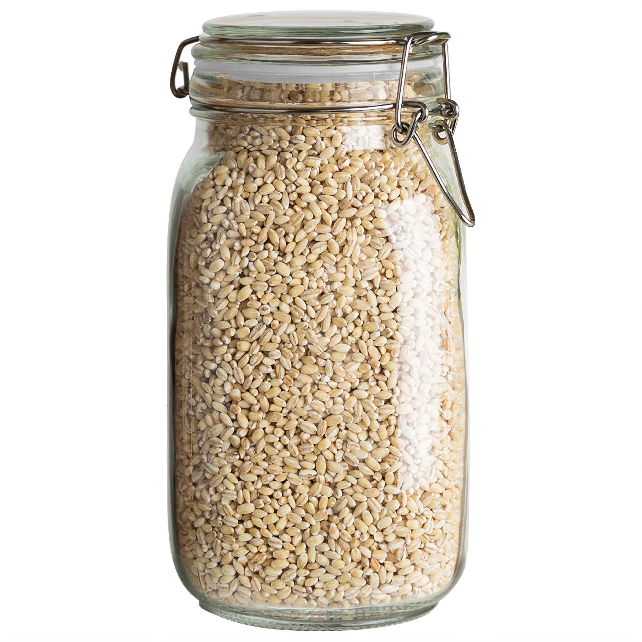 **Galashield 50 oz Airtight Glass Jars with Lids - Leak-Proof Food Storage Containers for Kitchen, Pantry & Meal Prep - Perfect for Dry Goods, Spices, Coffee & More**