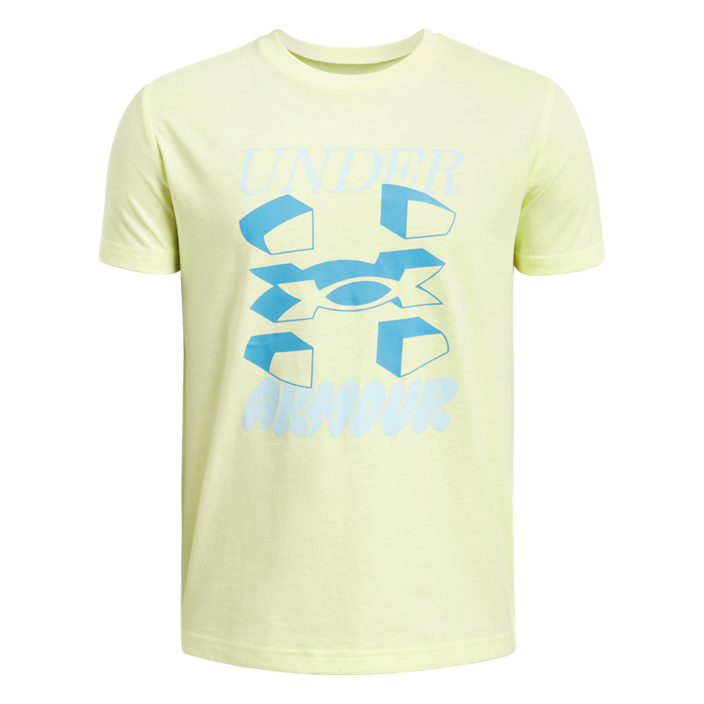 Under Armour Boys' Youth Split Big Logo T-Shirt - Comfortable & Stylish Activewear for Sports, Gym & Casual Wear
