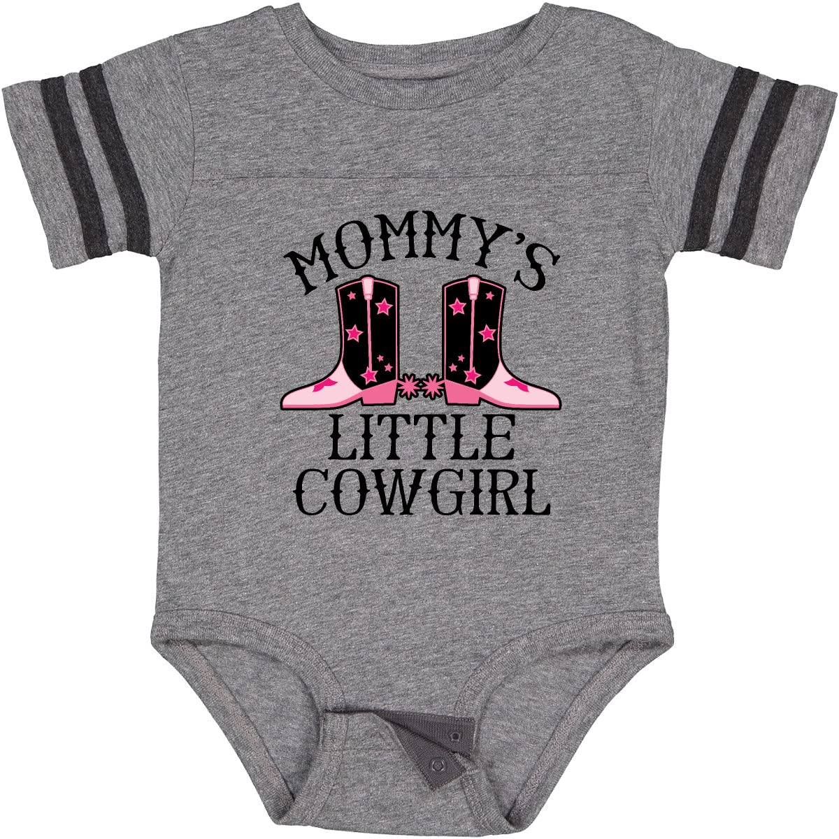 Inktastic Mommy Little Cowgirl Baby Bodysuit - Adorable Western Outfit for Infants & Toddlers - Perfect for Cowgirl-Themed Parties, Photo Shoots & Everyday Play