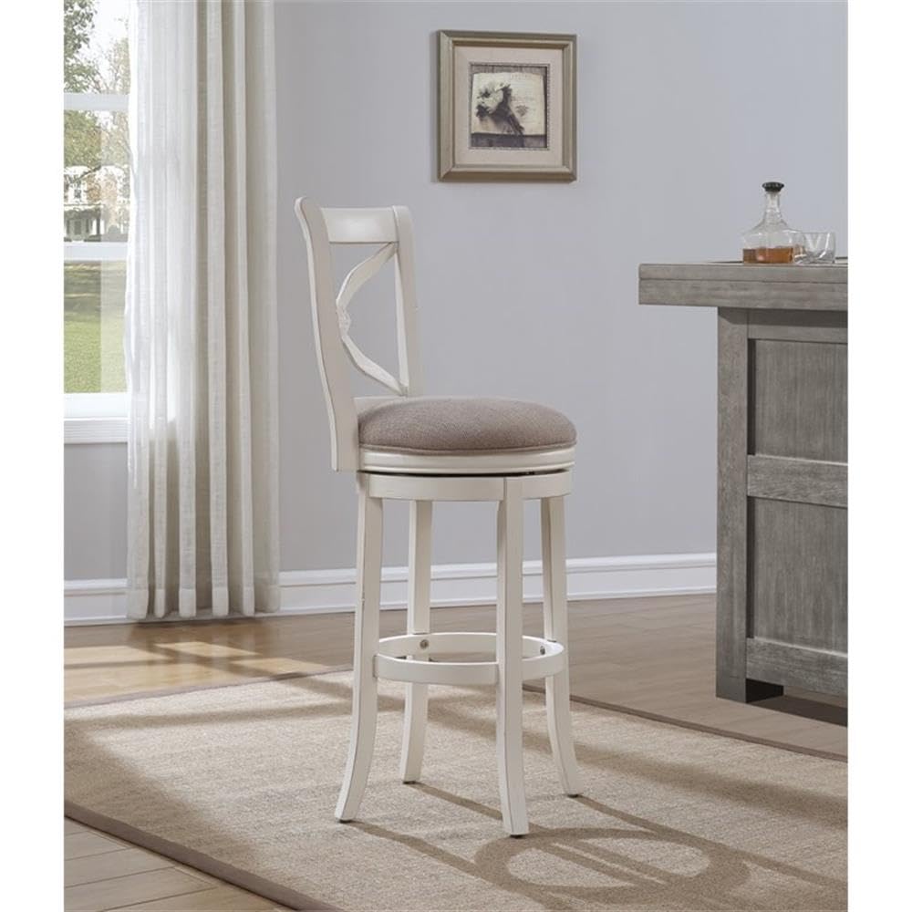 American Woodcrafters Accera Counter Stool - Solid Wood Bar Stool with Backrest for Kitchen Island, Breakfast Nook & Home Bar - Comfortable & Durable Dining Stool for Indoor Use