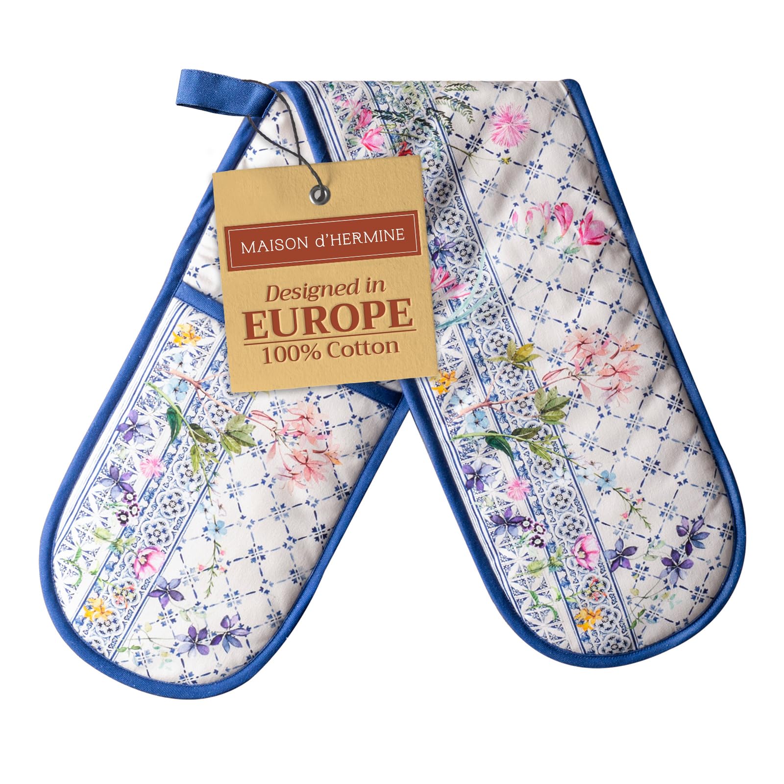 Hermès-Inspired Double Oven Mitts - 100% Cotton 7