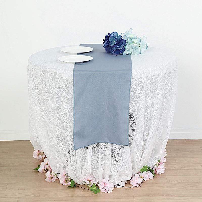 12x108 Inch Polyester Table Runner for Wedding Decorations - Elegant Dining Table Cover for Parties, Banquets, and Special Events