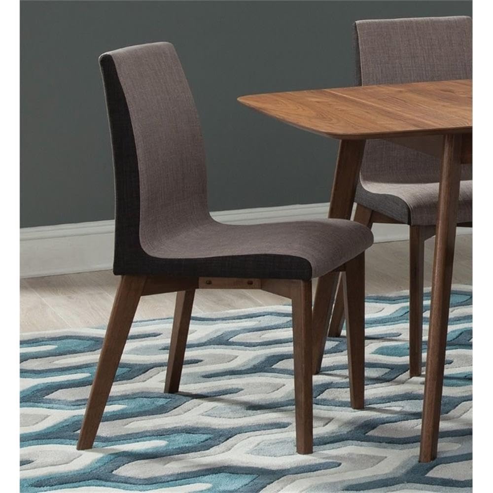 Allora Dark Gray Upholstered Dining Side Chairs (Set of 2) - Modern Kitchen Chairs for Dining Room, Breakfast Nook & Small Spaces